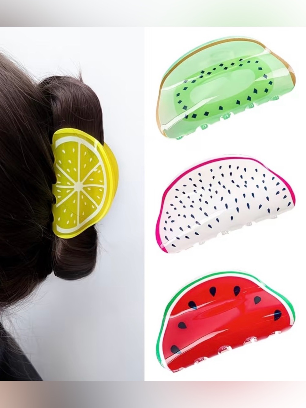 Fruit Claw Hair Clip - pick 1 - Picture 3 of 6